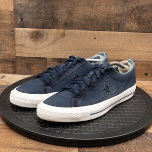 CONVERSE ONE STAR LUNARLON MENS ATHLETIC SHOES NAVY BLUE DENIM LOW SIZE 11